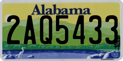 AL license plate 2AQ5433