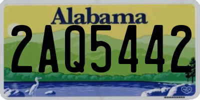 AL license plate 2AQ5442