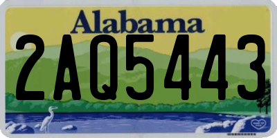 AL license plate 2AQ5443