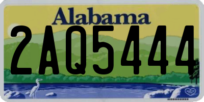AL license plate 2AQ5444