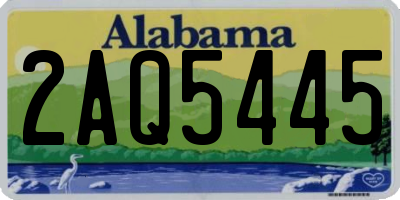 AL license plate 2AQ5445