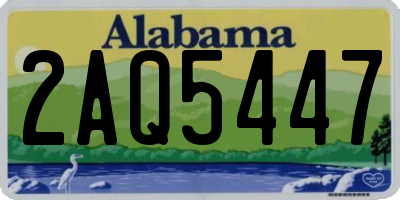 AL license plate 2AQ5447