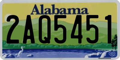 AL license plate 2AQ5451