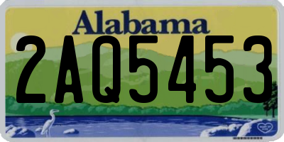 AL license plate 2AQ5453