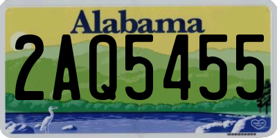 AL license plate 2AQ5455