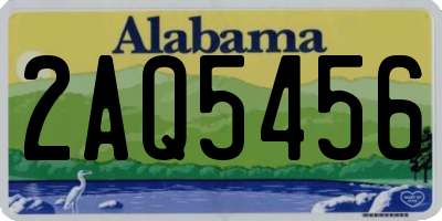 AL license plate 2AQ5456