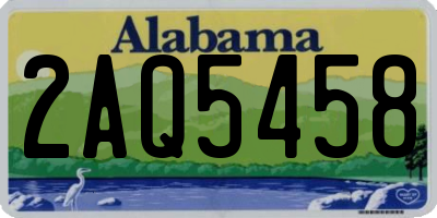 AL license plate 2AQ5458