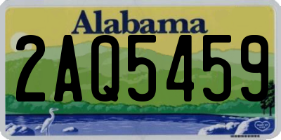 AL license plate 2AQ5459