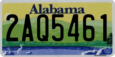 AL license plate 2AQ5461
