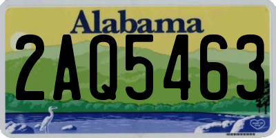 AL license plate 2AQ5463