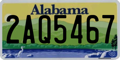 AL license plate 2AQ5467