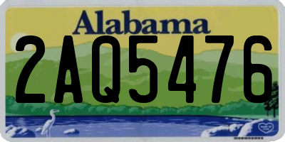 AL license plate 2AQ5476