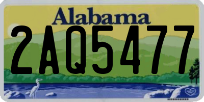 AL license plate 2AQ5477