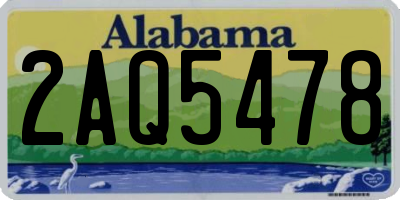 AL license plate 2AQ5478