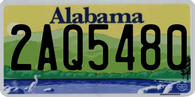 AL license plate 2AQ5480