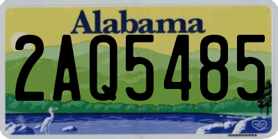 AL license plate 2AQ5485