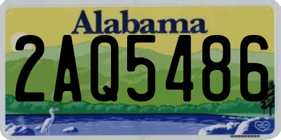 AL license plate 2AQ5486