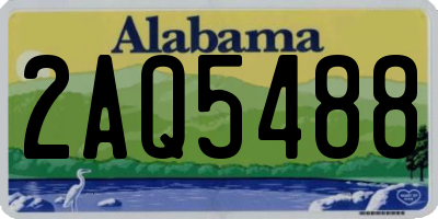 AL license plate 2AQ5488