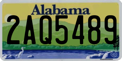 AL license plate 2AQ5489