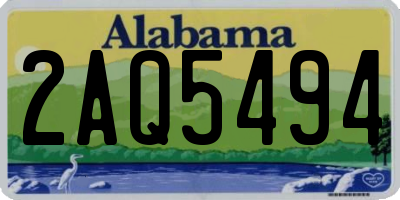 AL license plate 2AQ5494