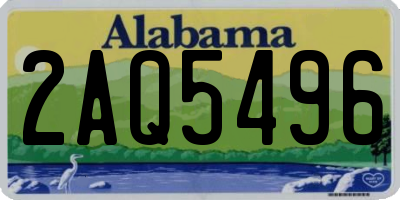 AL license plate 2AQ5496