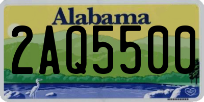 AL license plate 2AQ5500