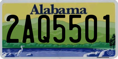 AL license plate 2AQ5501
