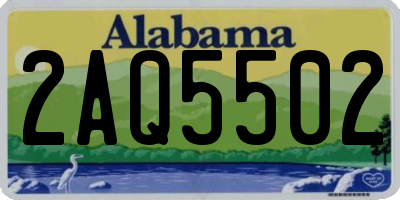AL license plate 2AQ5502
