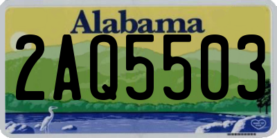 AL license plate 2AQ5503