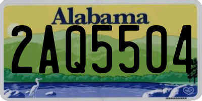 AL license plate 2AQ5504