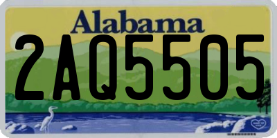 AL license plate 2AQ5505