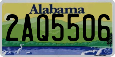 AL license plate 2AQ5506