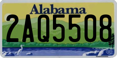 AL license plate 2AQ5508
