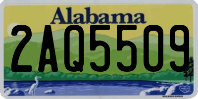 AL license plate 2AQ5509