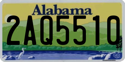 AL license plate 2AQ5510