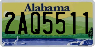 AL license plate 2AQ5511