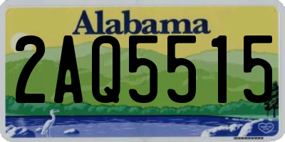 AL license plate 2AQ5515