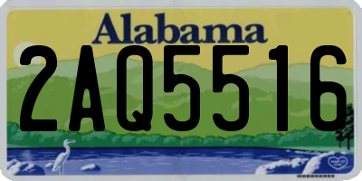 AL license plate 2AQ5516