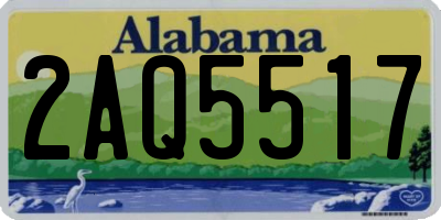AL license plate 2AQ5517