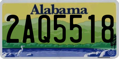 AL license plate 2AQ5518