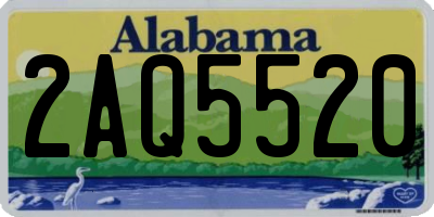 AL license plate 2AQ5520