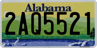 AL license plate 2AQ5521