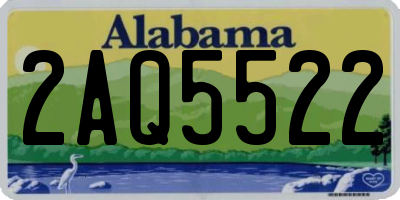 AL license plate 2AQ5522