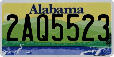 AL license plate 2AQ5523