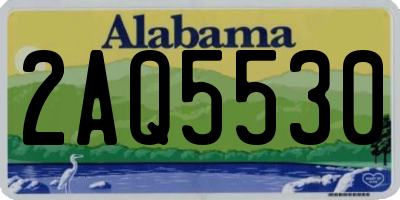 AL license plate 2AQ5530
