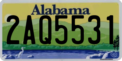 AL license plate 2AQ5531