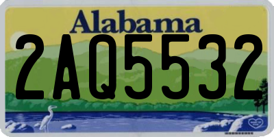 AL license plate 2AQ5532