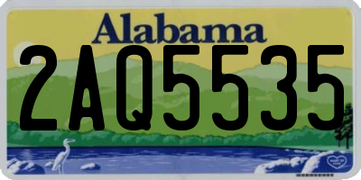 AL license plate 2AQ5535