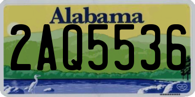 AL license plate 2AQ5536