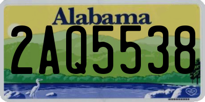 AL license plate 2AQ5538